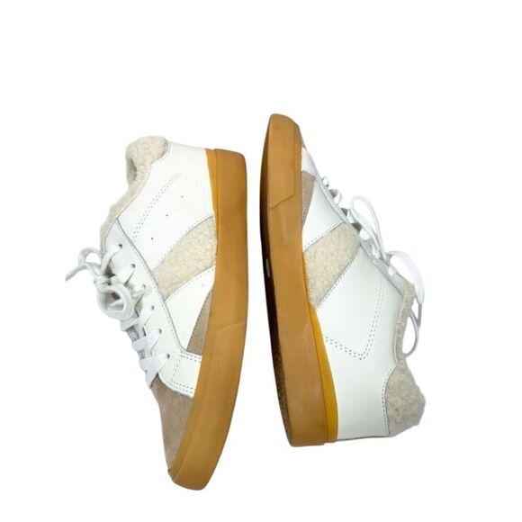 Marc Fisher Ltd. Sneaker Size 6 Tan White Suede Faux Shearling Winter Shoes - Picture 6 of 11